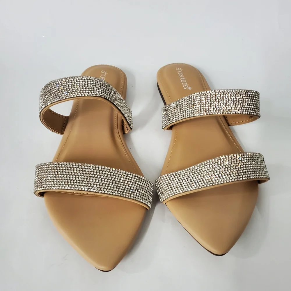 NEW Rhinestone Sandals Size 10
